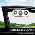 thumbnail image 5 of Fan 3-Fan Car Exhaust Fan USB Air Circulation Fan Ventilator Silent Air Vent Cooler Automotive Radiator Cooling Fan With Independent Switch, 5 of 7