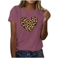thumbnail image 5 of Womens Lover Heart Graphic Crew Neck Shirt Valentines Funny Couple Matching Casual Short Sleeve Tee, 5 of 8