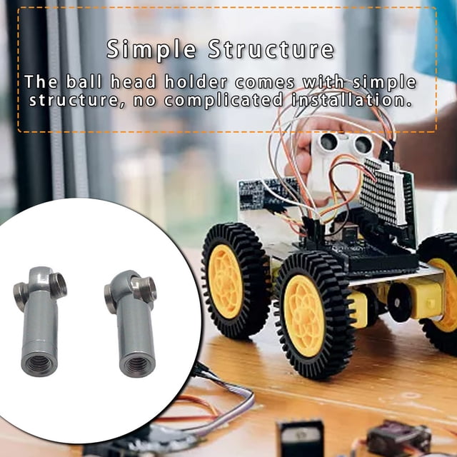 2pcs Tige de Liaison Fin Composant Joint Universel RC Voiture Positif Reverse Thread Ball Head Holder Upgrading Accessoire Remplacer Pièce Titane Couleur