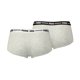 thumbnail image 2 of PUMA Ladies Mini Shorts - Icono, Algodón suave Modal Stretch, Paquete de 4 Gris Melange XS (X-Small), 2 of 3