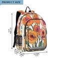 thumbnail image 2 of FORMRS Unisex School Backpack 17" Student Travel Bag with Laptop Compartment, Hand Drawn Floral, 2 of 7