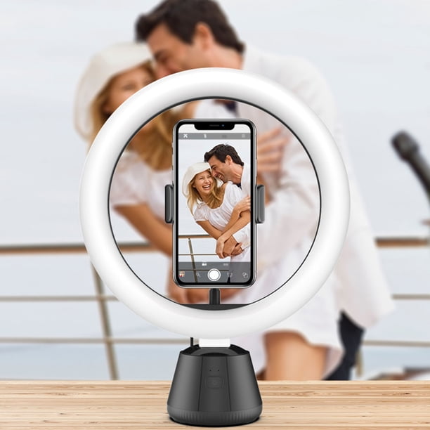 Soporte para teléfono Rotación de 360° Seguimiento automático de objetos faciales Transmisión en vivo Disparo inteligente Cuenta regresiva automática