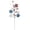 D #014, variant on America 250 Patriotic Glitter Star Pick Branch, 250th Anniversary Red White Blue Star Berry Flower Stems, Independence Day Floral Spray, 18" Lightweight & Easy to Install 4th of July Decor