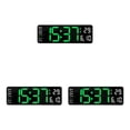 thumbnail image 3 of Guardoinrt 1/2/3 Horloge Murale Numérique Moderne avec Luminosité Réglable et Table de Chevet Calendrier Vert 3 Pcs, 3 of 6