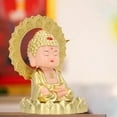 thumbnail image 3 of Shaking Head Maitreya Statue, Light Energy Induction Cute Solar Buddha Statue  for Office, 3 of 8