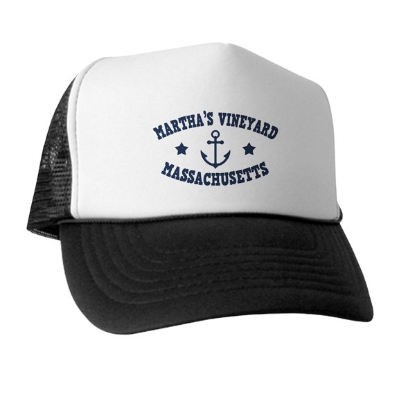 CafePress - Martha's Vineyard Anchor - Adjustable Unisex Printed Trucker Hat with Mesh Back