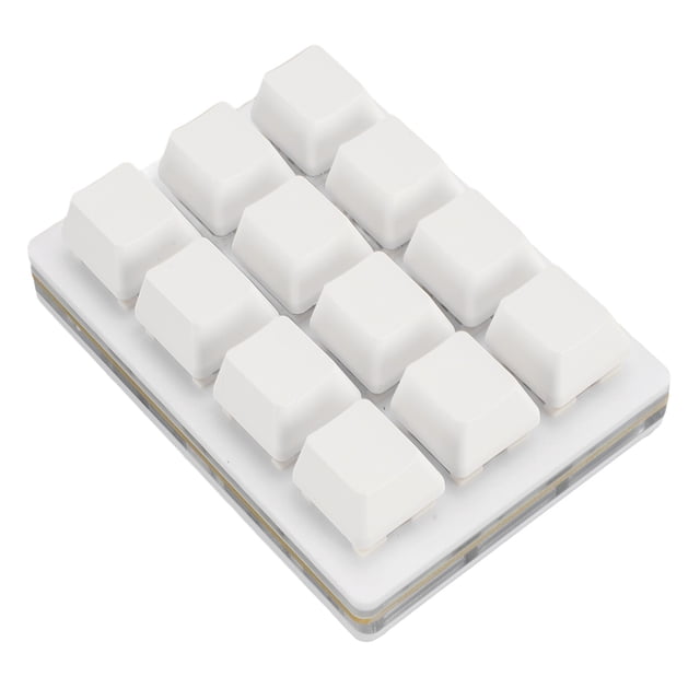 12 Key Programmable Macro Keyboard, RGB Red Switch Hot Swappable Keyboard with Detachable USB Cable, Convenient Gaming Keyboard for Work Music