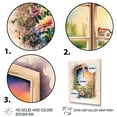 thumbnail image 3 of Designart "Summer Sunset Floral Window I" Farm Windows Wall Art Living Room, 3 of 5