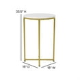 thumbnail image 4 of Flash Furniture Hampstead Contemporary End Table, White Marble/Brushed Gold, 4 of 11