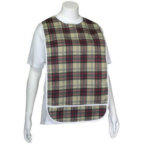 Adult Vinyl Adult Bibs with Crumb Catcher - Blue Style #4 - 3 Pack