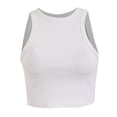 thumbnail image 1 of Playeras George para Mujer, Crop Healter Slim Blanco Talla CH, 1 of 4
