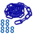 thumbnail image 1 of Cadena de plástico Uxcell, cadena de barrera de seguridad de 3 pies para control de multitudes, 1/4 pulgada (6 mm) azul, 1 of 7