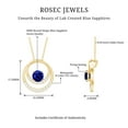 thumbnail image 6 of Rosec Jewels Lab Grown Blue Sapphire Eternity Pendant Necklace for Women (6 mm, AAAA Quality) - Ready to Gift with Jewelry Box, 10K Yellow Gold, 6 of 7