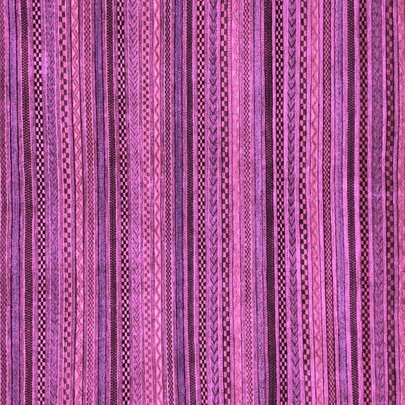 Ahgly Company Indoor Square Abstract Purple Modern Area Rugs, 3' Square