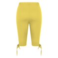 thumbnail image 5 of Jxximdong Running Shorts for Women, Plain Lace Up Bow High Waist Yoga Pants Lightweight Comfortable Soft Casual Pajama Leggings, Yellow Women's Casual Shorts, 5 of 5