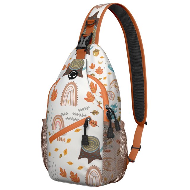 Colorful Tribal Sling Backpack for Outdoor, Lightweight Vintage Style Shoulder Bag for Commuting and Travel