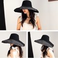 thumbnail image 4 of Floppy Hat Wide Brim - Solid Color Sun Protection Fisherman Cap Summer Beach Hat, 4 of 8