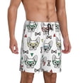 thumbnail image 2 of Kdxio Cute French Bulldog Print Mens Sleep Shorts Bottoms Soft Comfy Pajama Wear Pants with Drawstring Pockets, 2 of 7