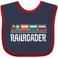 thumbnail image 3 of Inktastic Railroader Train Hobby Boys or Girls Baby Bib, 3 of 4