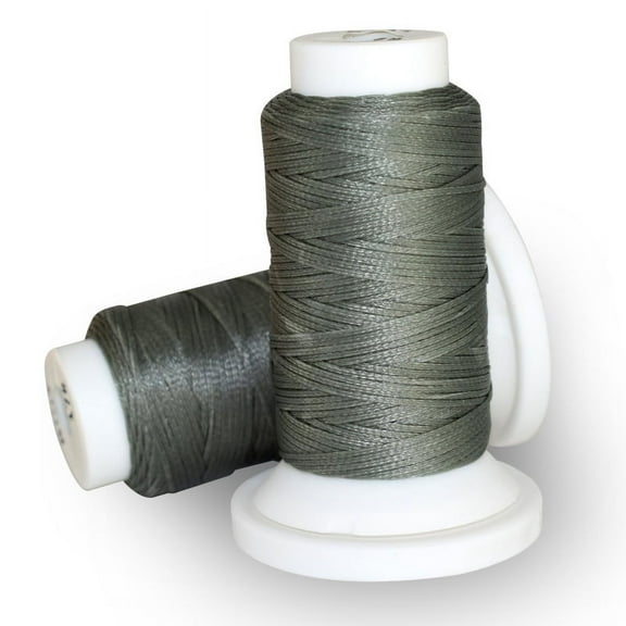 1Roll Flat Waxed Polyester Cord for Leather Sewing Stitching Gray 0.8mm 54.68 yards(50m)/roll