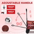 thumbnail image 4 of Duhkoi Collapsible Wagon Cart with Wheels Foldable,11 lbs Lightweight Portable Folding Utility Wagon,90 L Heavy Duty Grocery Shop, 4 of 7