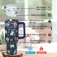 thumbnail image 2 of 40 Oz Pug Tumbler With Handle, Golden Retriever Decor Coffee Travel Mug Cup Water Bottle, Dog Gifts for Women, 2 of 6