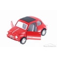 thumbnail image 3 of Fiat 500 w/ Sunrroof, Red - Kinsmart 5004D - 1/24 Scale Diecast Model Toy Car (Brand New but NO BOX), 3 of 6
