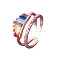 thumbnail image 1 of Up to 65% Off Micro Set Zircon Rainbow Crown Ring Adjustable Ring Necklace Rings Earring Jewelry on Clearance, 1 of 5