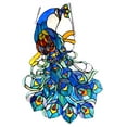 thumbnail image 2 of CHLOE Lighting GLORY Tiffany-glass Peacock Window Panel 17x25, 2 of 2