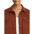 thumbnail image 4 of Time and Tru Women's Corduroy with Buttons Shacket, 4 of 5