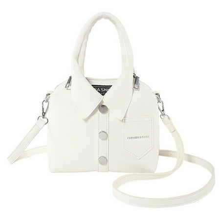 Necvior Women Top Handle Handbag PU Funny Shirt Shape Crossbody Bag for Shopping
