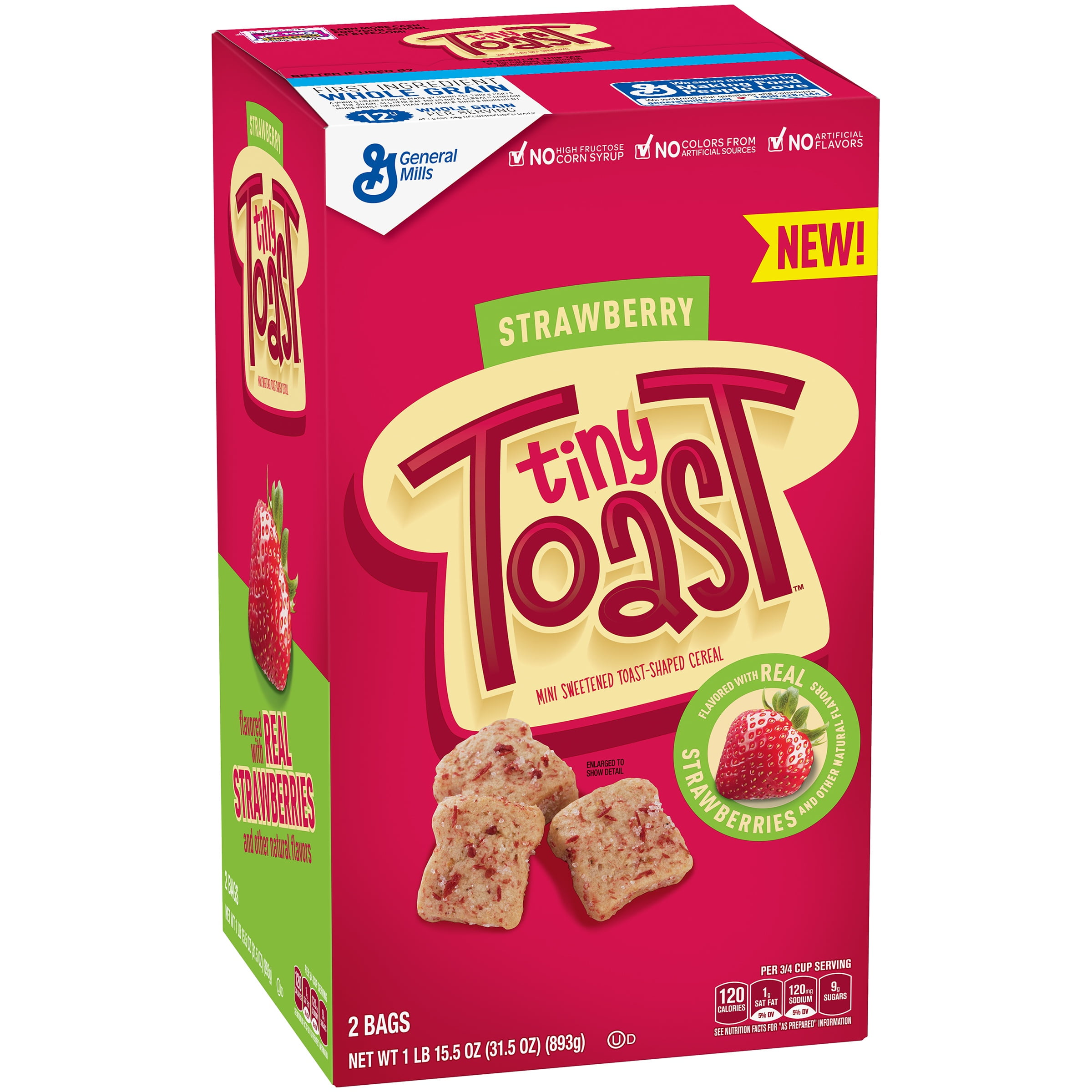 Tiny Toast Strawberry Cereal 31.5 oz. Box