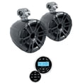 thumbnail image 1 of (2) Memphis MXA82TG Grey 8" Marine Wakeboard Tower Speakers+Bluetooth Receiver, 1 of 17