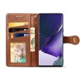 thumbnail image 3 of Wallet Case for Samsung S22 Ultra Magnetic Clasp Folio Kickstand Premium Leather Case with Hand Strap, [RFID Blocking] Credit Card Slots Shockproof TPU Inner Cover for Samsung Galaxy S22 Ultra, Brown, 3 of 9