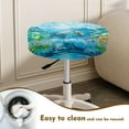 thumbnail image 4 of ZIATUBLE Ocean Turtle Stool Seat Covers Cushion Foldable Bar Stool Cover Slipcovers 13-15 Inch Kitchen Bar Stool Chair Seat Cover 2 Pieces Easy to Install Circle Stool Seat Covers, 4 of 6