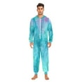thumbnail image 3 of 1 Piece Adult Onesie Pajamas Cozy & Loose-Fit Sleepsuit Loungewear with Pockets Pastel Blue Dandelions X-Small, 3 of 7