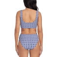 thumbnail image 3 of Daiia Blue And White Porcelain Chinaware Women's Bikini Set Two Piece Swimsuit High Waisted Bikini Adjustable Straps Bikini Perfect for Beach, Pool, and Summer Vacation-Small, 3 of 9