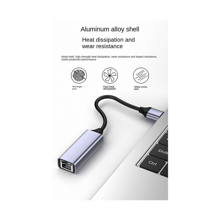 Type-C to RJ45 Ethernet Adapter Type-C 3.0 PC Internet Type-C 