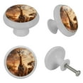 thumbnail image 4 of Deer Fluorescent Drawer Pulls with Screws: Round 4-Pack, Glow-in-the-Dark Cabinet Handles, Wardrobe and Dresser Furniture Decor Knobs, 4 of 6