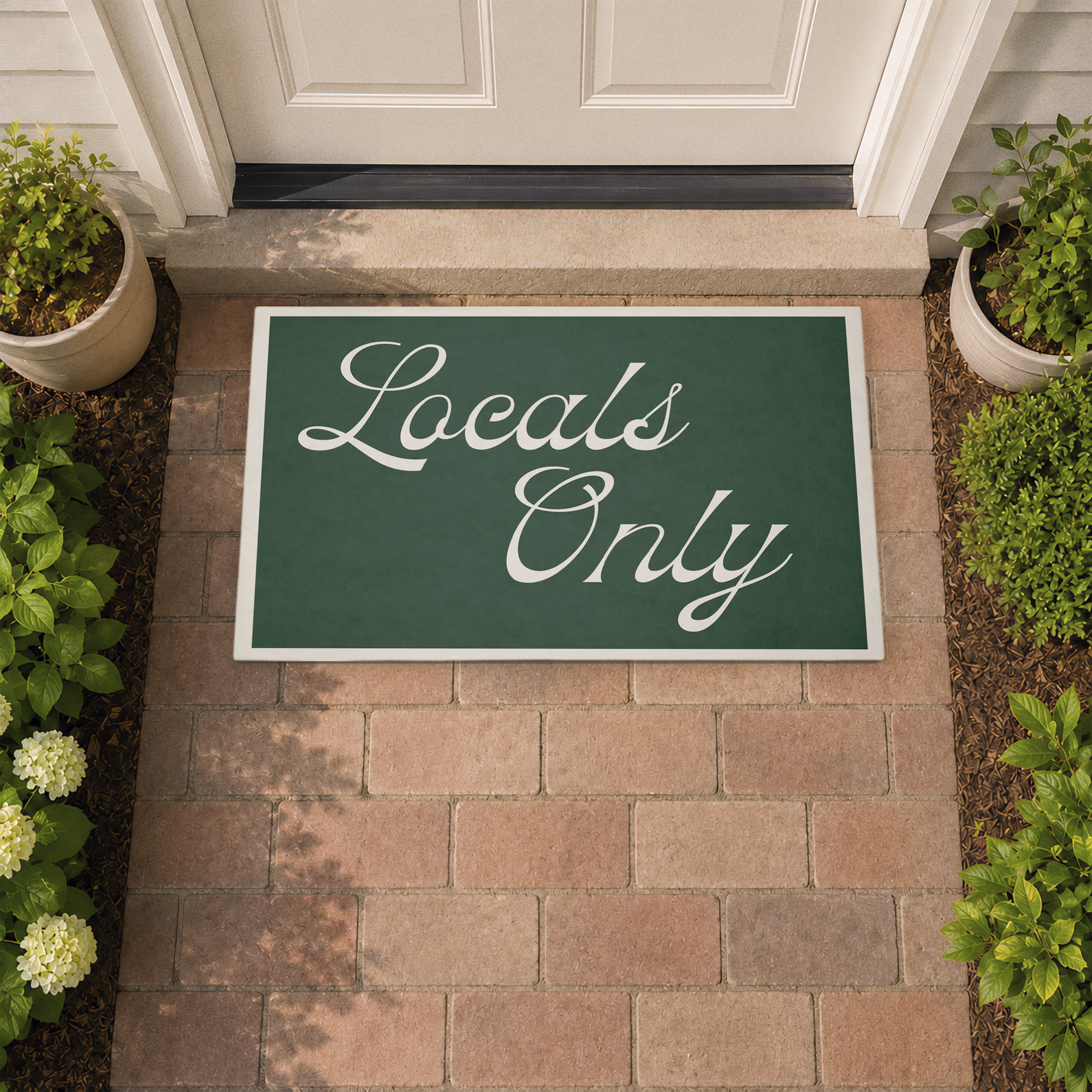 Stupell Industries Locals Only Typography Printed Outdoor Door Floor Mat, design by Lil' Rue