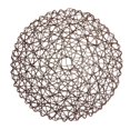 thumbnail image 4 of Vintage Handmade Round Natural Straw Woven Placemat Round Shape Place Mats - Deep Coffee, 4 of 6