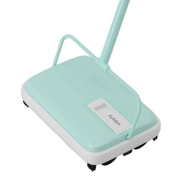 Eyliden carpet Sweeper, Mini Size Lightweight Hand Push carpet Sweepers - No Noise, Non-Electric - Easy Manual Sweeping, Automatic compact Broom Only for carpet cleaning