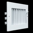 thumbnail image 4 of [2 Pack] Fits 6x4 Duct Opening Steel Adjustable Air Supply Grille by Handua | Register Vent Cover Grill for Sidewall and Ceiling | White | Outer Size: 7.75" X 5.75", 4 of 9