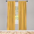thumbnail image 2 of Ambesonne Modern Curtains, Colorful Wavy Circular Lines, Pair of 28"x63", Earth Yellow and Pale Pink, 2 of 4