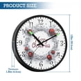 thumbnail image 3 of Voice Activated Clock with Glow Light 12 Inch Large Silent Wall Clock Battery Operated for Home Decor Silver Metallic Decorative Frame, 3 of 8