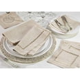 thumbnail image 2 of Fennco Styles Contemporary Plain Linen Blend Cloth Napkins 20 x 20 Inch, Set of 4 - Natural Dinner Napkins for Dinner Table, Picnic Table, Parties, Wedding Decorations, 2 of 4