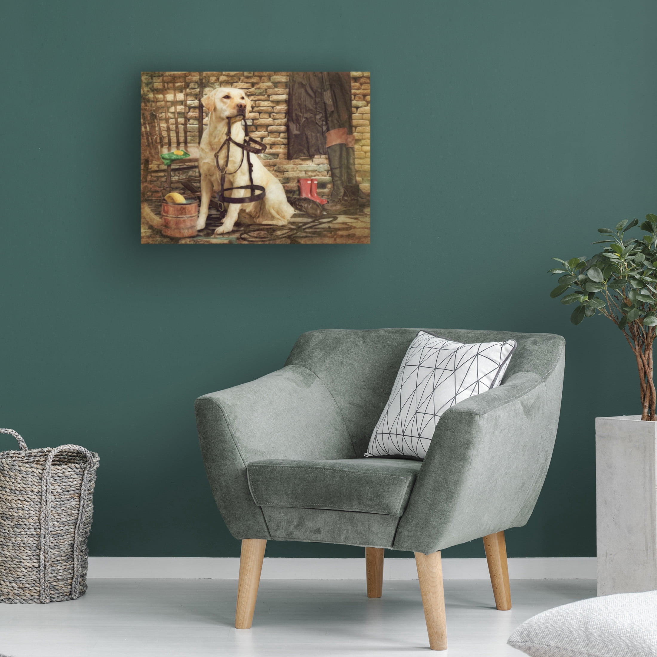Canvas Wall Art - Trudi Simmonds 'The Tack Room' Wall Art for Living Room, Bedroom, or Office Décor by Trademark Fine Art - 47 x 35 Inches