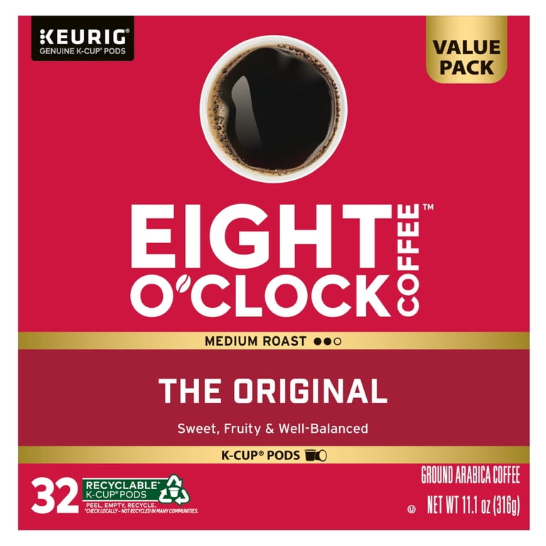 Eight O'Clock, Coffee, Medium Roast, 32 Count Keurig Single Serve
