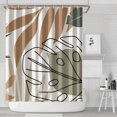 thumbnail image 2 of Extra Long Boho Shower Curtain 72x84 Inches - Vintage Floral & Tropical Leaves Pattern, Waterproof Bohemian Bathroom Decor with 12 Hooks, Tribal Rustic Style, 2 of 5