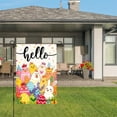 thumbnail image 3 of Amhnf Hello Easter Chickens And Bunny Garden Flag For Home Outdoor Garden Yard Decor 12x18 inch, 3 of 5